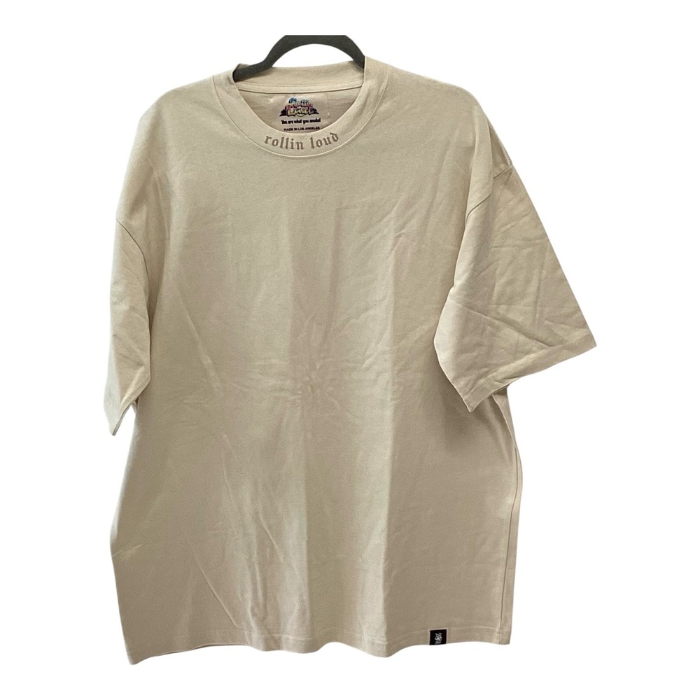 Rollin Loud Festival T-Shirt Mens XL Cream Puff Print Logo Embroidered Neck Tee